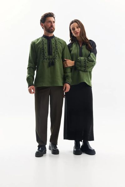 Вишиванка чоловіча Svarga - Оберіг (зелена), 46 38973 фото