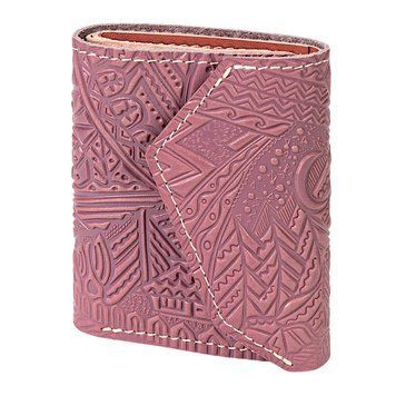 Гаманець шкіряний міні "Карпати", ліловий 36661 фото