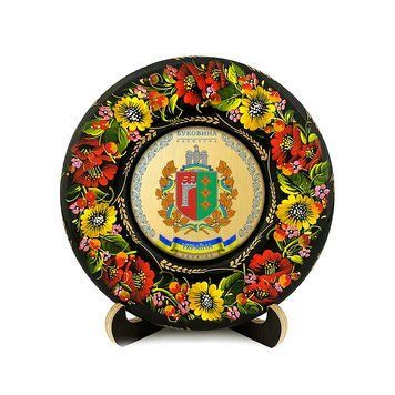 Тарілка - БУКОВИНА ГЕРБ ЗОЛОТО (ТД-01-17-002-340-162) 40520 фото