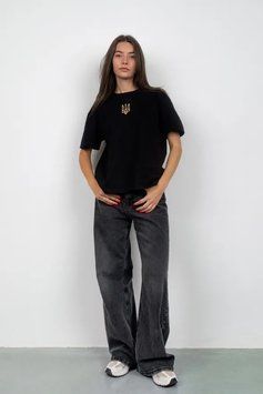 Футболка жіноча Діброва - Патріотична (чорна), M 34938 фото