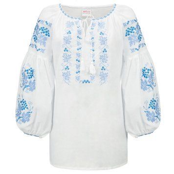 Вишиванка жіноча Колос - Виноградна лоза (синій), 56 10857 фото