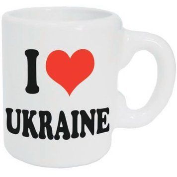 Керамічний магніт-кухлик "I Love Ukraine" 34564 фото