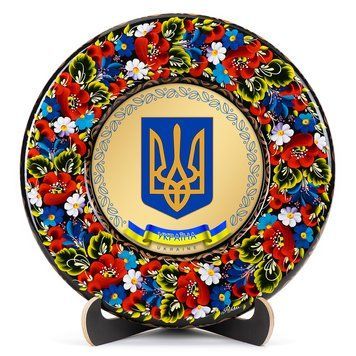 Тарілка декоративна Герб України (на золоті) (ТД-01-29-001-980-071) 35924 фото