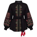 Вишиванка жіноча Ricco - Брауні (Анна), чорна, 40 38693 фото