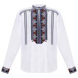 Вишита сорочка чоловіча Svarga - Гуцульська сила, біла, 44 36921 фото