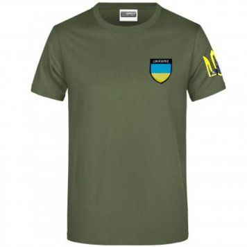 Футболка чоловіча Ukraine Тризуб Glory (оливковий), S 28000 фото
