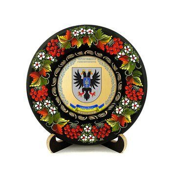 Тарілка - ЧЕРНІГІВЩИНА ГЕРБ ЗОЛОТО (ТД-01-17-002-350-171) 40528 фото