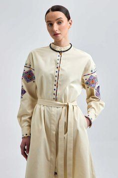 Сукня вишиванка жіноча Svarga - Закарпаття (бежева), 42 37480 фото