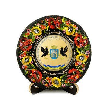 Тарілка - ІВАНО-ФРАНКІВСЬК ГЕРБ ЗОЛОТО (ТД-01-17-017-980-162) 40678 фото