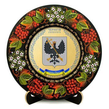 Тарілка - ЧЕРНІГІВ ГЕРБ ЗОЛОТО (ТД-01-29-035-980-171) 41997 фото