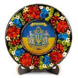 Тарілка сувенірна Герб України Великий (на прапорі) (ТД-01-17-001-991-012) 26210 фото