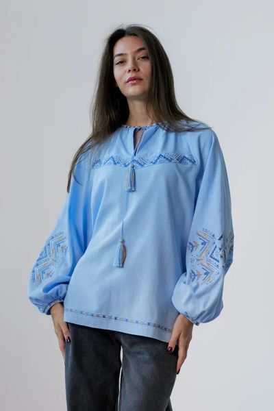 Вишиванка жіноча Діброва - Батьківський дар (блакитна), 42 39288 фото