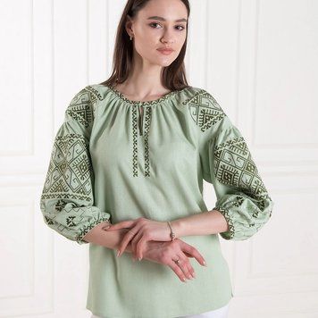 Вишиванка жіноча Галичанка - Полтава (оливка), 48 33886 фото