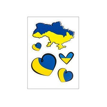 Стікерпак "Мапа і серце", набір наклейок, 65х90 мм 30465 фото