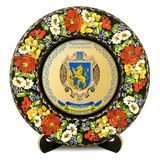 Тарілка - ЛЬВІВЩИНА ГЕРБ ЗОЛОТО (ТД-01-29-002-210-131) 41291 фото