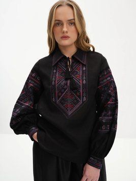 Вишиванка жіноча Svarga - Флояра (чорна), 40 39854 фото