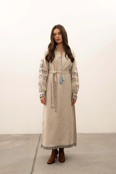 Сукня вишиванка жіноча Svarga - Сумщина (сіра), 42 37572 фото