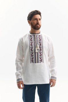 Вишиванка чоловіча Svarga - Харківщина (Богодухівщина, біла), 46 38967 фото