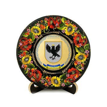 Тарілка - ЗАПОРІЖЖЯ ГЕРБ ЗОЛОТО (ТД-01-17-002-170-162) 40408 фото