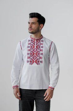 Вишиванка чоловіча Діброва - Батьківський дар (біла), 48 39301 фото