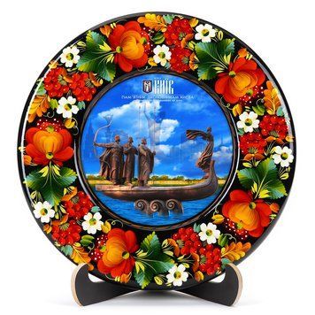 Тарілка декоративна Пам'ятник Засновникам Києва (ТД-01-29-011-060-032) 35986 фото