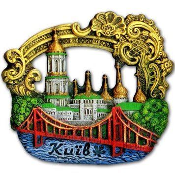 Магніт на холодильник Києво-Печерська Лавра. Золото 9637 фото