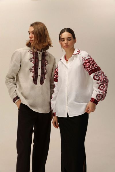 Вишиванка чоловіча Svarga - Волинь (натуральна), 46 37858 фото