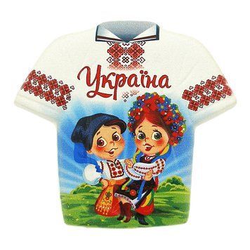 Магніт на холодильник Футболка Парочка в танці 9639 фото