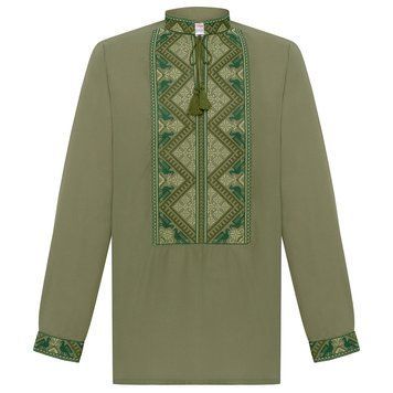 Вишиванка чоловіча Колос - Фенікс (зелена), 46 31630 фото