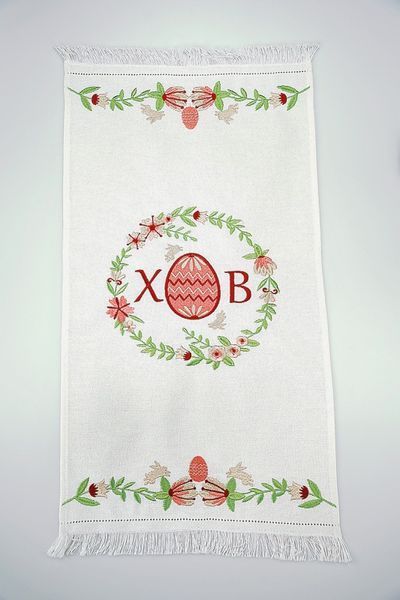 Рушник великодній український "Великодні зайчики" (65 х 33) 39508 фото