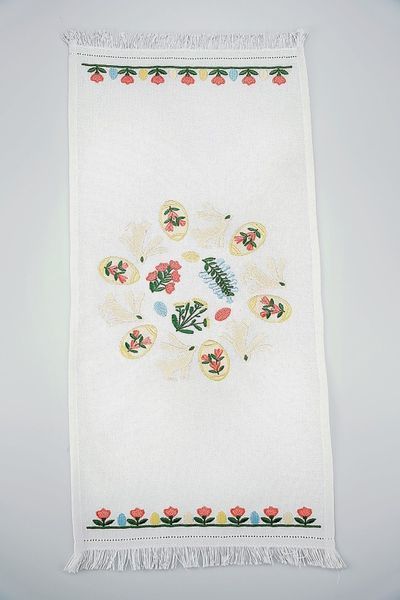 Рушник великодній український "Кролики" (65 х 33) 39509 фото