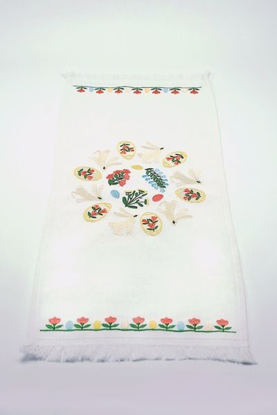 Рушник великодній український "Кролики" (65 х 33) 39509 фото