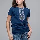 Футболка вишиванка для дівчинки Melanika - Сила роду (синя), 92 38061 фото