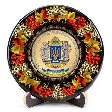 Тарілка сувенірна Герб України Великий (на золоті) (ТД-01-17-001-990-171) 2592-9579