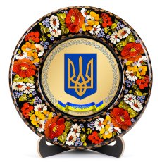 Тарілка сувенірна Герб України (на золоті) (ТД-01-29-001-980-131) 10892-11468
