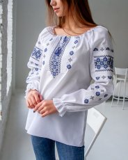 Вишиванка жіноча Галичанка - Діва (синя вишивка) L 22482-130255