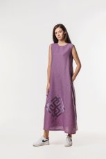 Сукня вишиванка Svarga - Сварга, фіолетовий льон 42 28196-140847