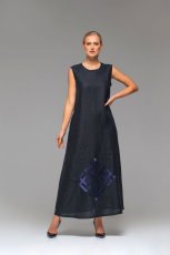 Сукня вишиванка Svarga - Сварга, чорний льон 42 25141-140851