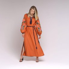 Сукня вишиванка Svarga - Тетяна, теракотова 46 28258-140861