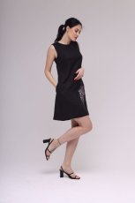 Сукня вишиванка Svarga - Юлія, чорний льон 42 28186-140895