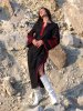 Сукня вишиванка Діброва - Чарівна стихія (чорна з червоною вишивкою) 50