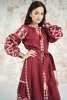 Сукня вишиванка Діброва - Грація (бордо) 52