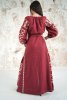 Сукня вишиванка Діброва - Грація (бордо) 48