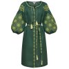 Сукня вишиванка Слобожанка - Іванна (зелений) 42