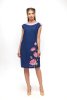 Сукня вишиванка Слобожанка - Квіти лотоса (синій) 42
