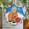 Ароматизована ялинкова прикраса-сувенір - Зірка різдвяна Святий Миколай