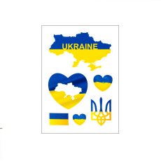 Стікерпак "Карта України та серце", набір наклейок, 65х90 мм 28514-141434