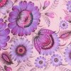 Хустка шовкова OLIZ Квіткова Феєрія - Перше кохання 65см х 65см (рожева)