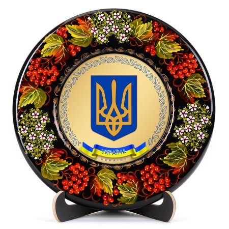Тарілка сувенірна Герб України (на золоті) (ТД-01-29-001-980-171)