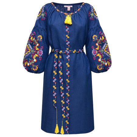Платье вышиванка Слобожанка - Яркие петушки 42